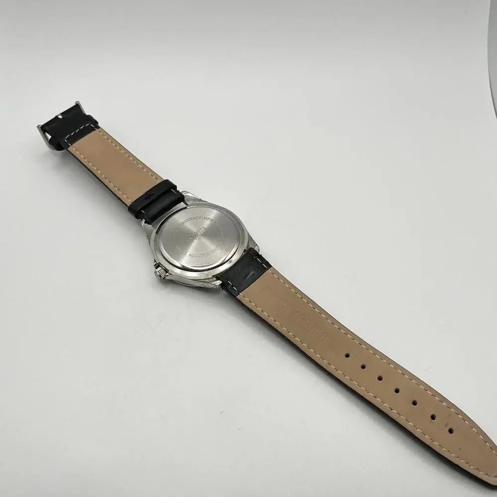 Silver black mens watch